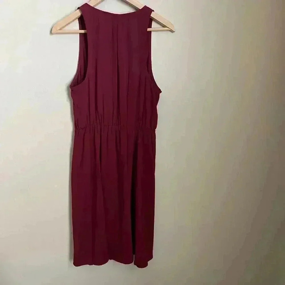 A New Day Wrap Front Dress Wine Red Size Small - Picture 6 of 8